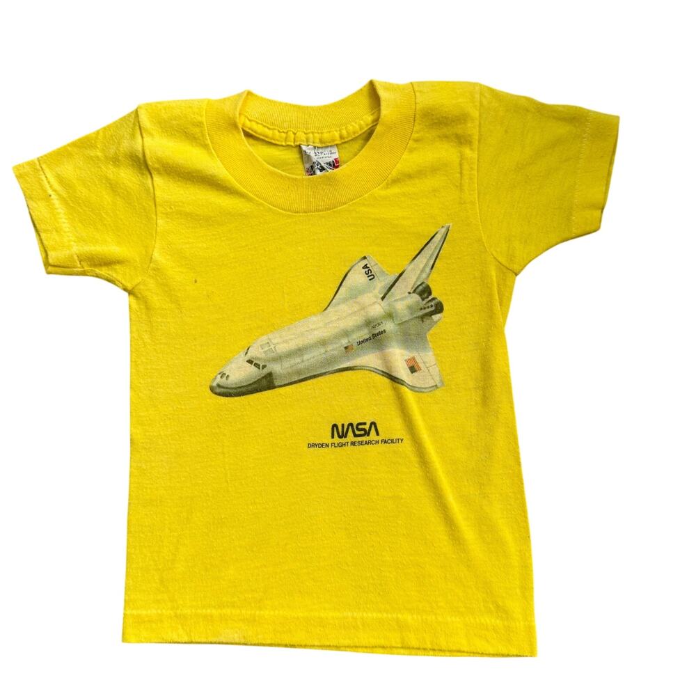 Vtg 1980s NASA Dryden Flight Research Facility Space Shuttle 1981 Tshirt Sz 2